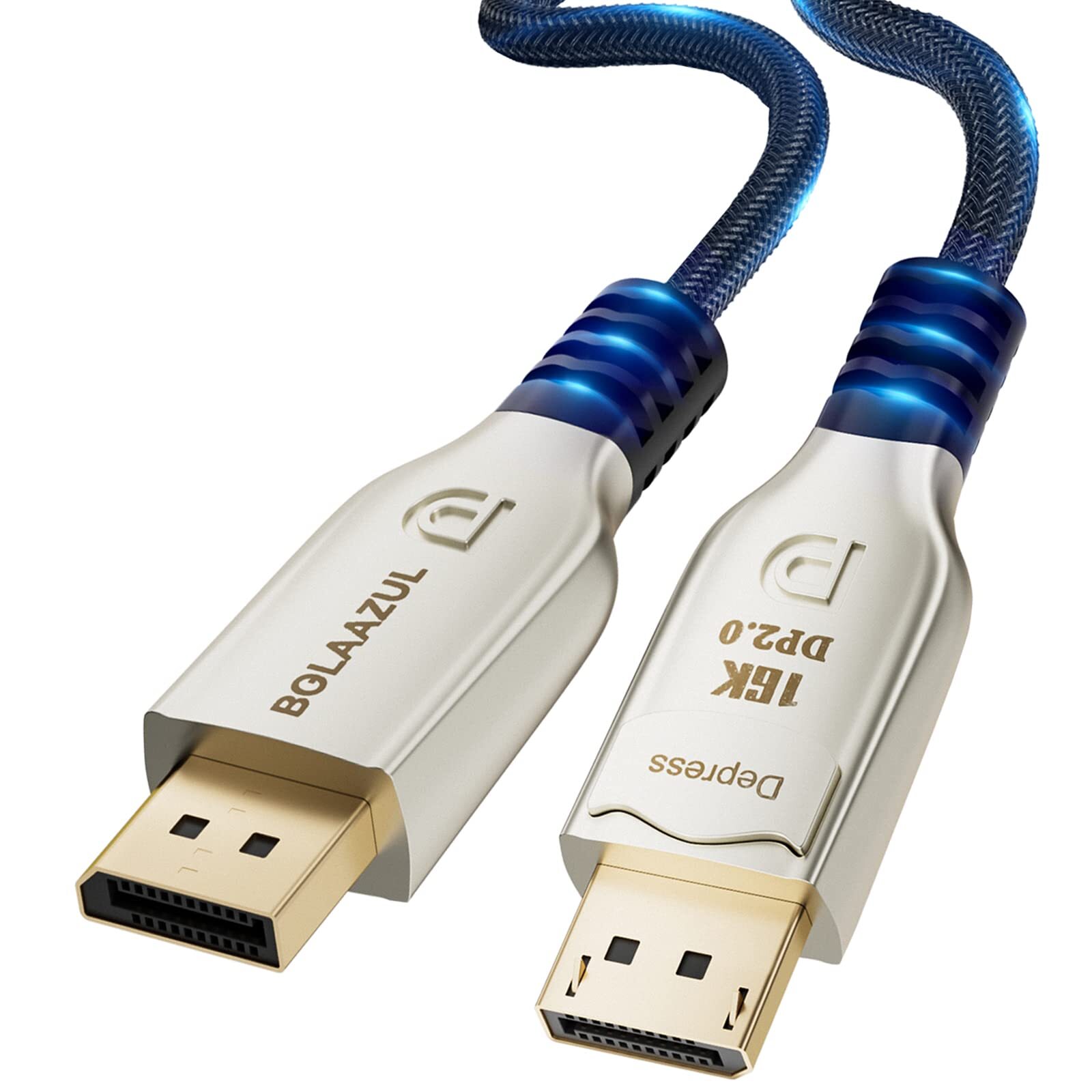 8K DisplayPort 2.0 Cable 6ft 16K DP Cable 2.0 16K@60Hz 8K@120Hz 4K@240Hz 165H...