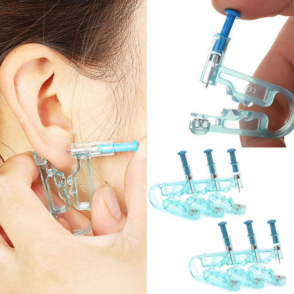 20X Disposable Ear Studs Piercing Quickly Gun Ear Stud Unit Piercer Tool Healthy