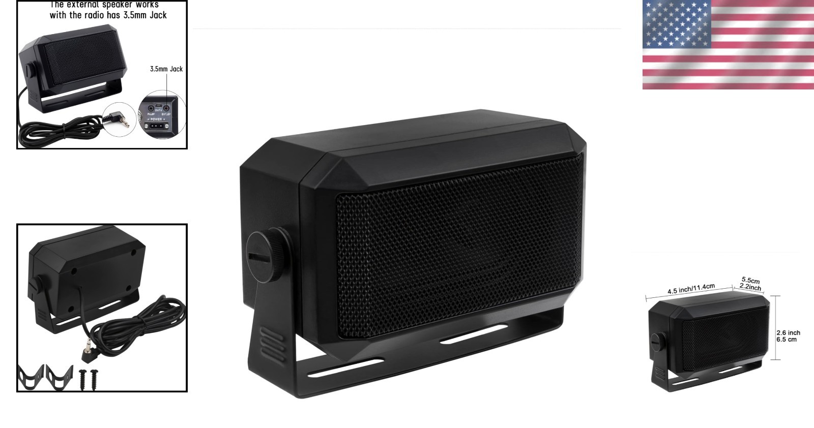 Lightweight 5W External Speaker for Radios