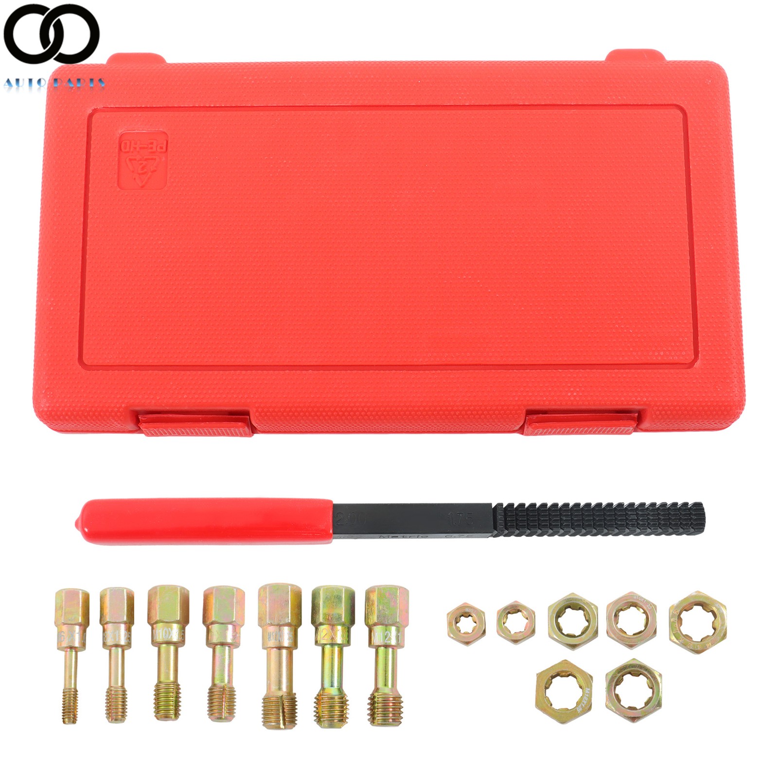 15-Piece Metric Thread Chaser Set M6 M8 M10 M12 Thread Restorer Tool Thread Ret