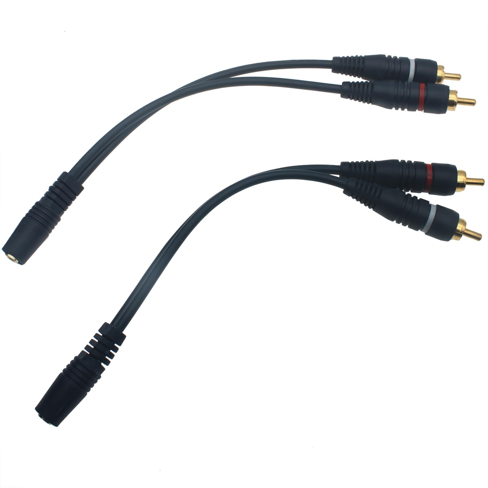 SYCZIOHU 20CM RCA Y Audio Video Cable Splitter 1 3.5 MM / 0.13 Inch, Blue