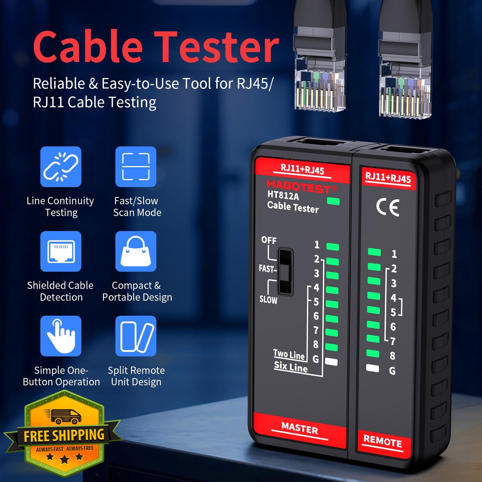 YOJOCK Ethernet Cable Tester HT812A