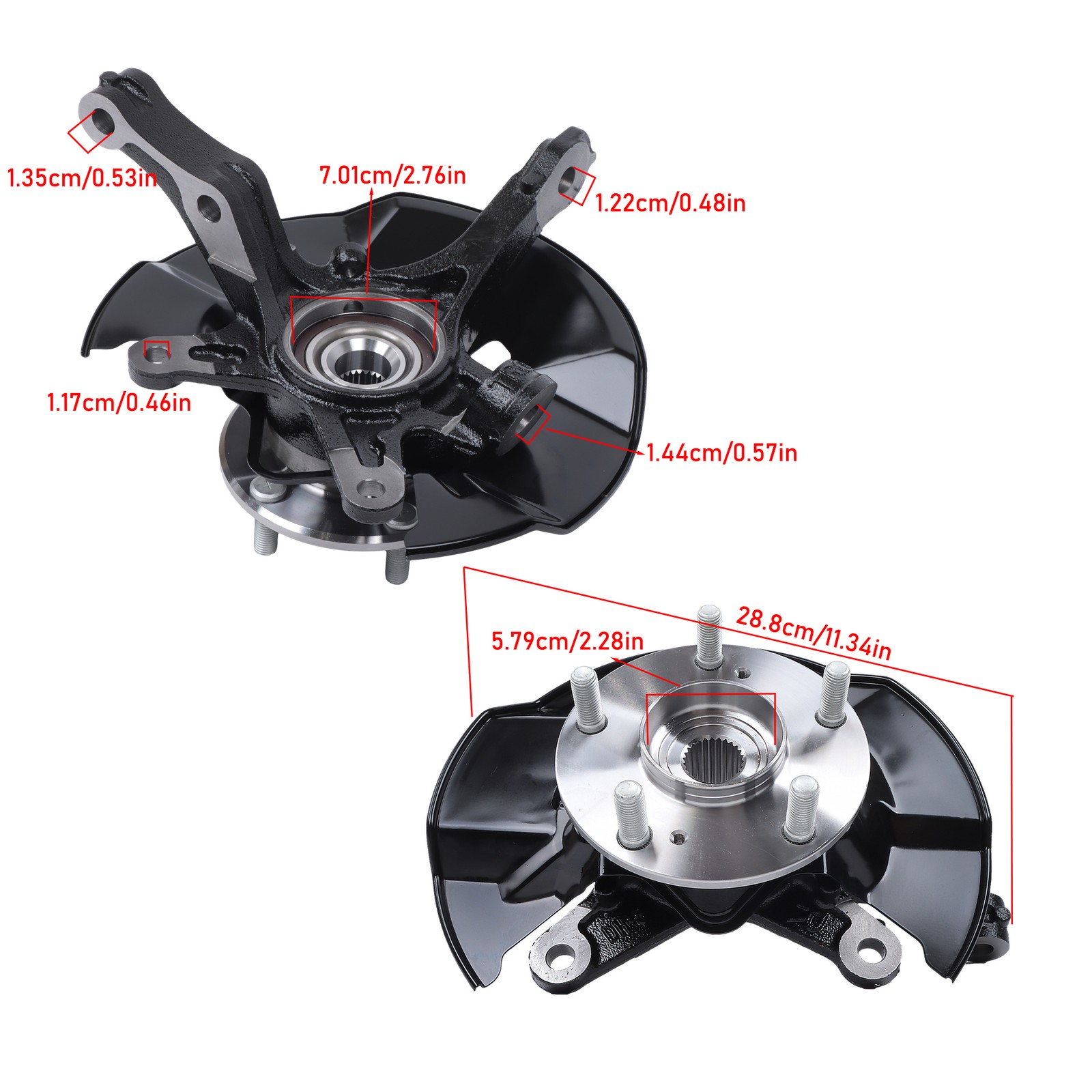 New Front Right Side Steering Knuckle & Hub Bearing Assy For Honda Civic 13-15