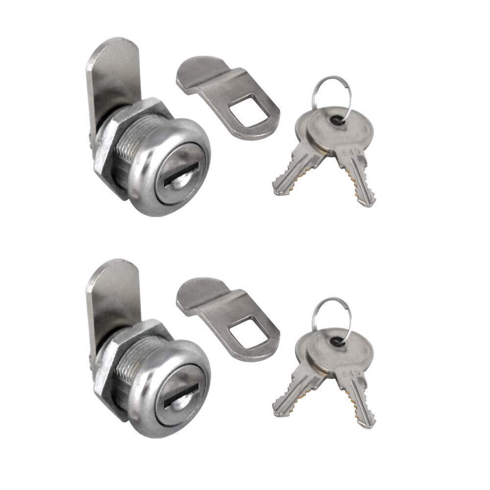 2 Pcs Tubular Cam Lock Cabinet Lock for Vending Machine Tool Box Mailbox ATM