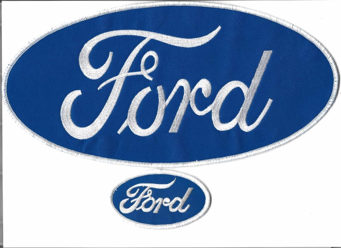 FORD 12X6 & 2X4" SEW/IRON ON PATCH EMBROIDERED MUSTANG NHRA 1932 HOT ROD NASCAR