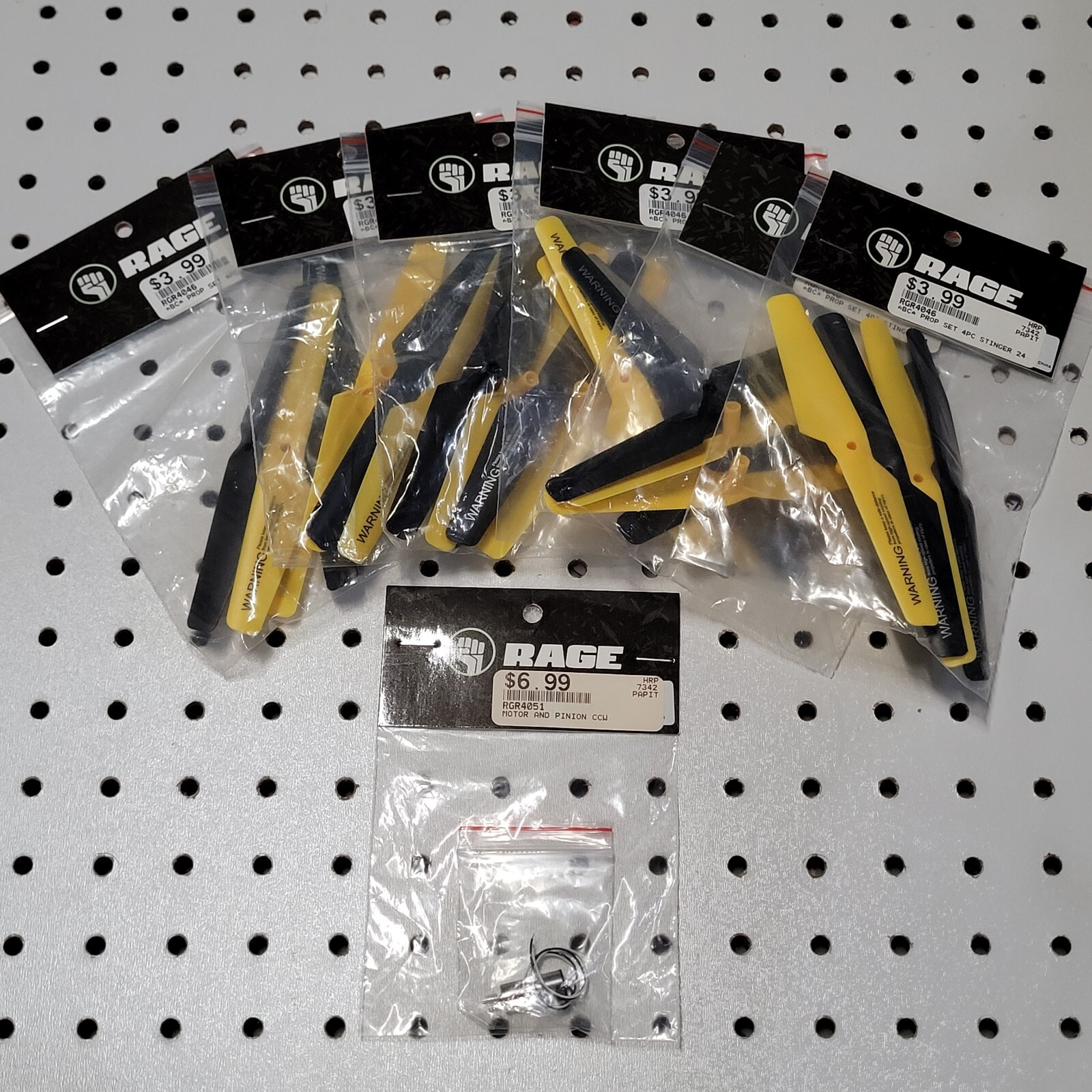 Rage RC -Stinger 24 Drone~ 7 Item Parts Lot ~ Propeller Prop Sets & CCW Motor