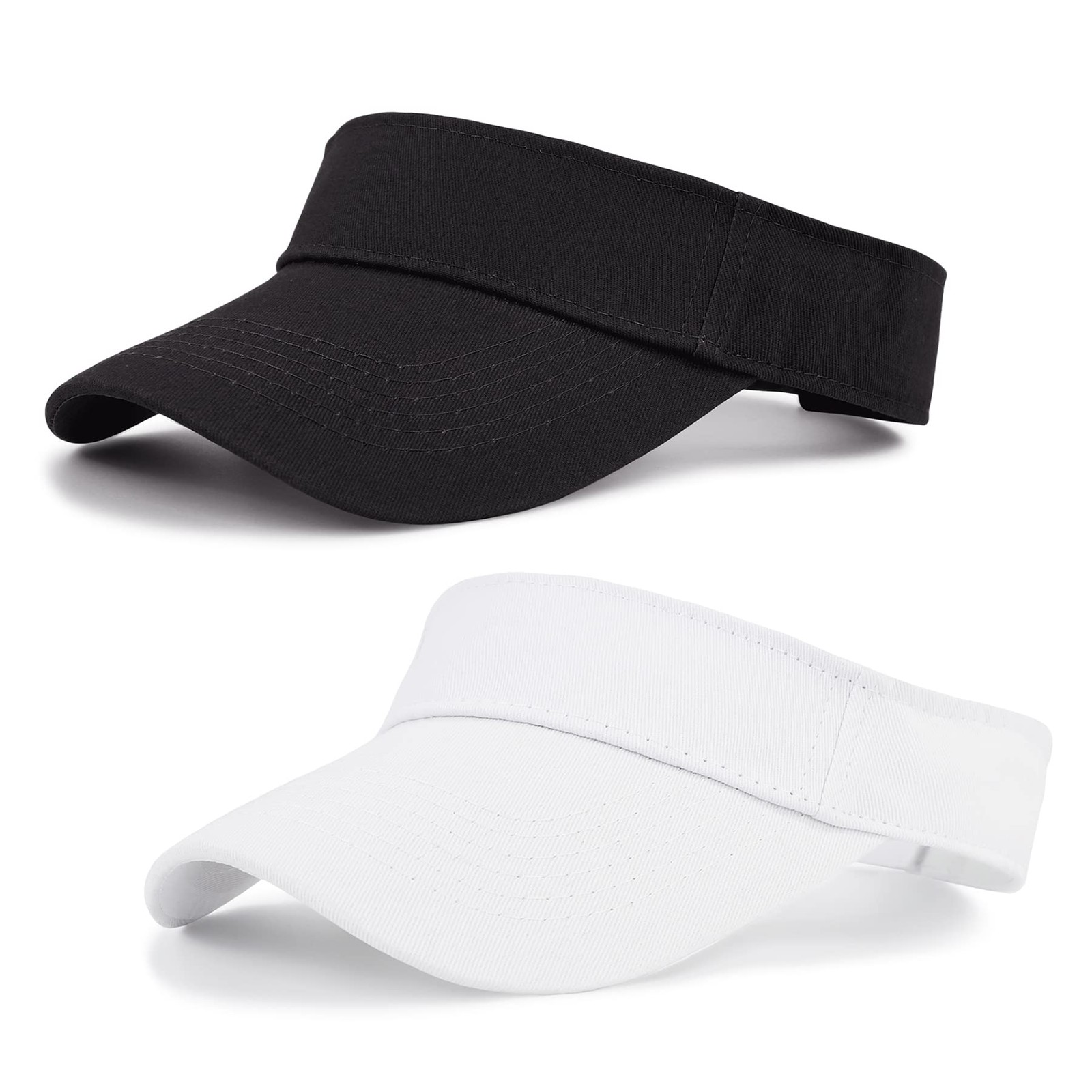2 Pack Sun Visor Hats for Women Sports Adjustable Football Visor Hat Tennis G...