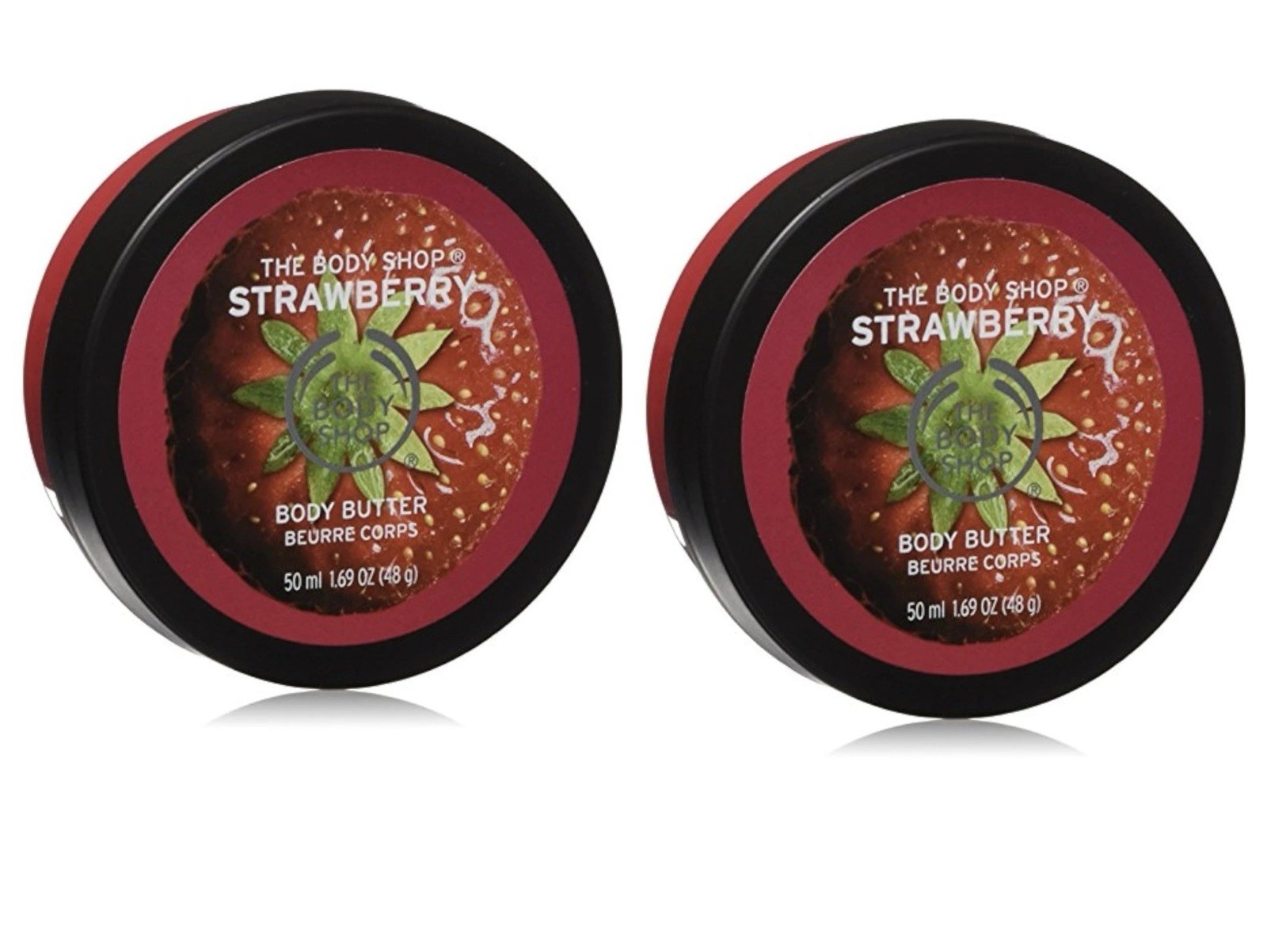 2 PACK The Body Shop Strawberry Body Butter Nourishing & Moisturizing Skincare