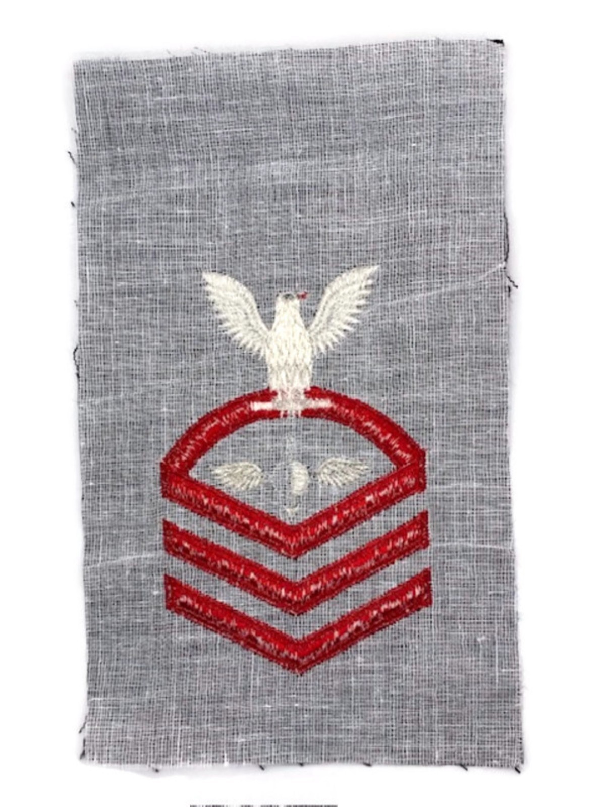 US Navy AG1 Aerographer's Mate Silver Embroidered Rate Sleeve Patch