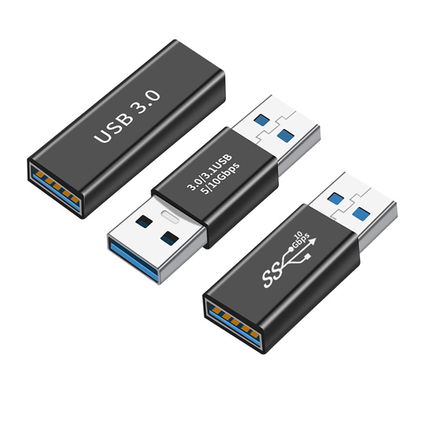 HIEbee 3kinds of USB 3.0 apters kit, Female to and Male black