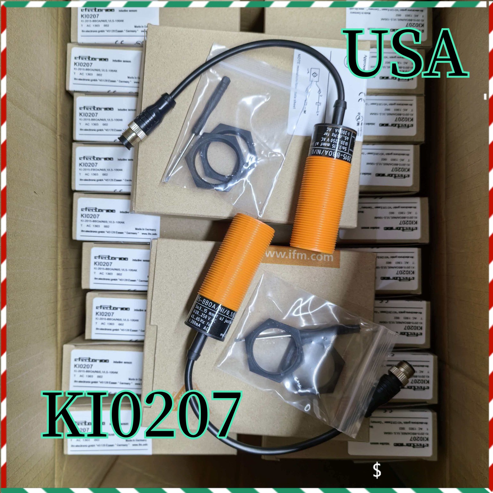 KI0207 IFM Efector Capacitive Proximity Switch Sensor 20-250AC/DC 15mm 250mA