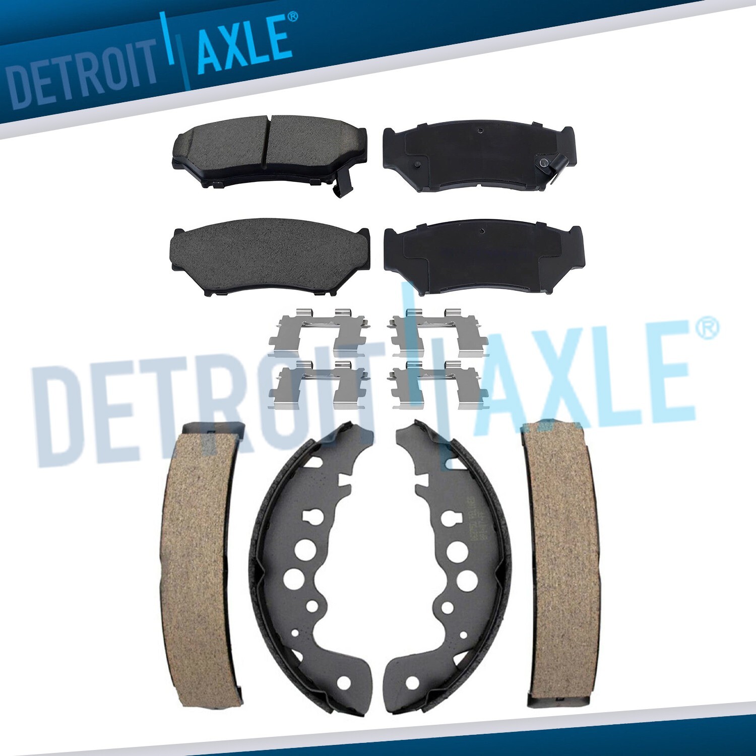 Front Ceramic Brake Pads + Rear Shoes for 1999-2004 Chevy Tracker Suzuki Vitara