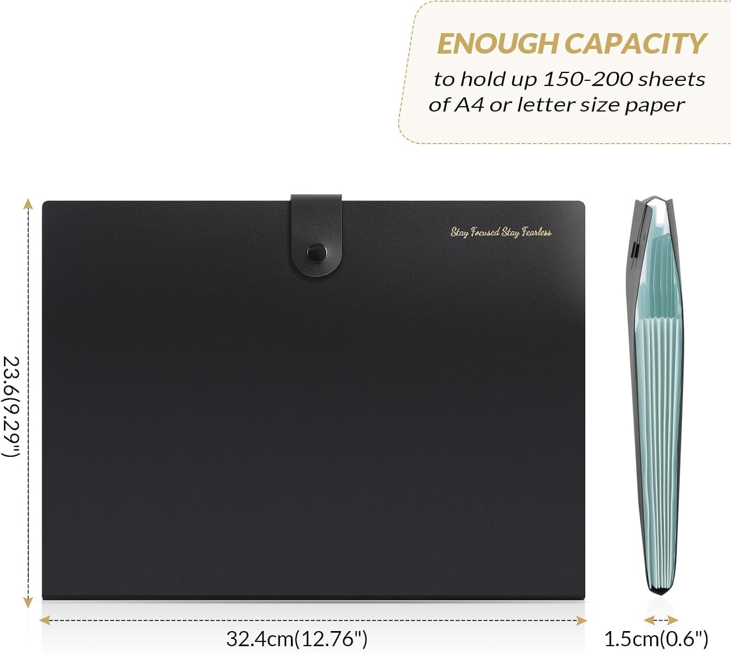 Secure and Discreet 7-Pocket File Folder for Organized Paperwork Management