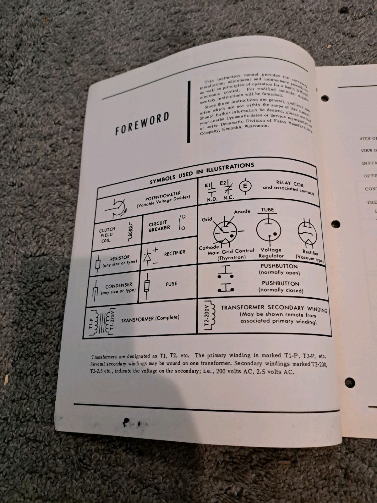 Eaton Dynamatic Division Model B Electronic Controls Instruction Manual