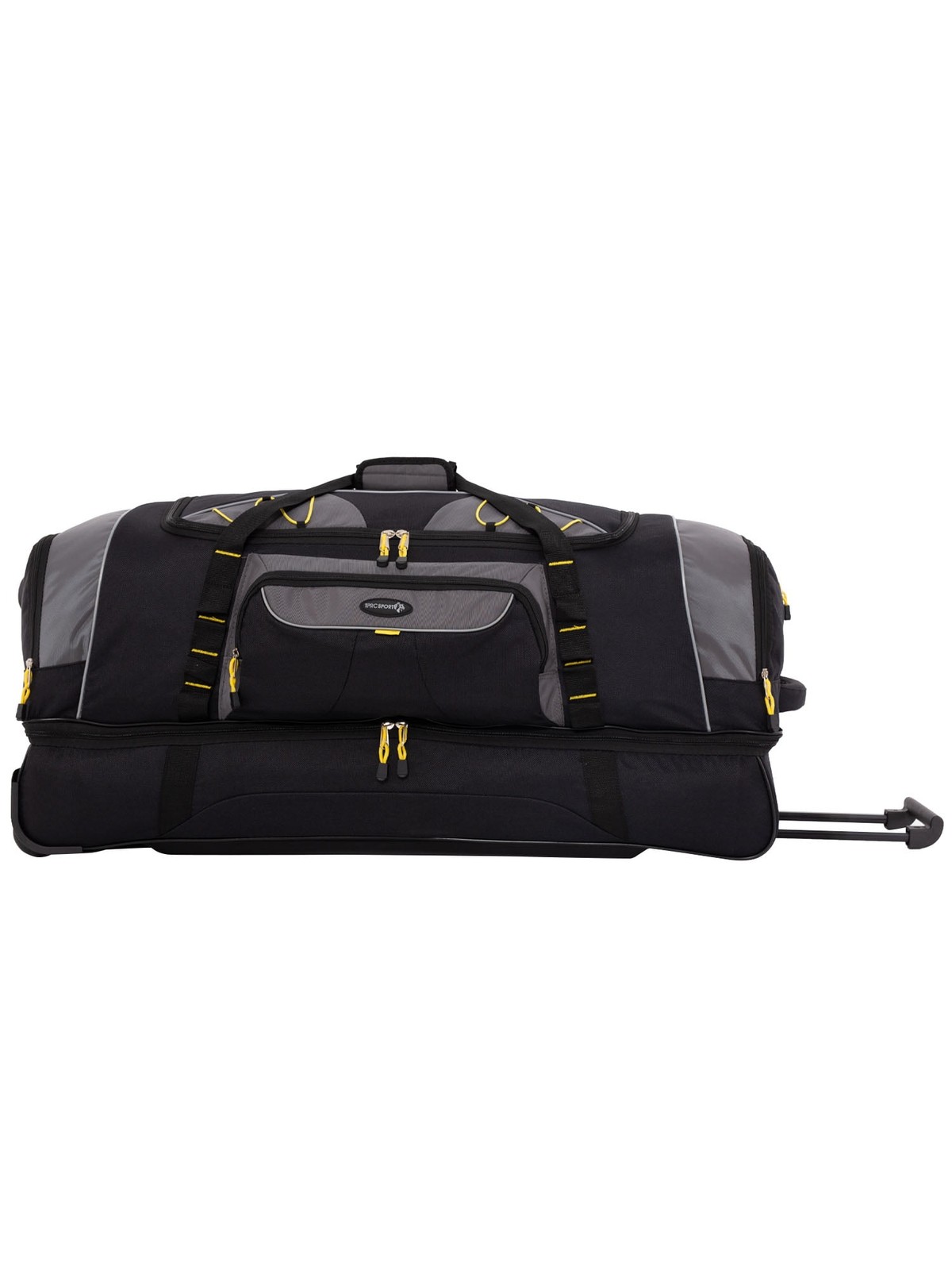 Jumbo 36" 2-Section Rolling Duffel with Blade Wheels - Black