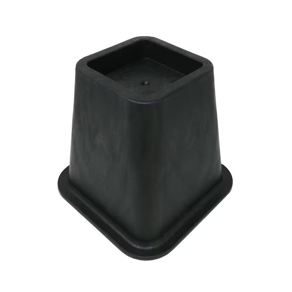 6 Inch Bed Risers 4-Pack Durable Heavy Duty Construction Ensures Black Accessory