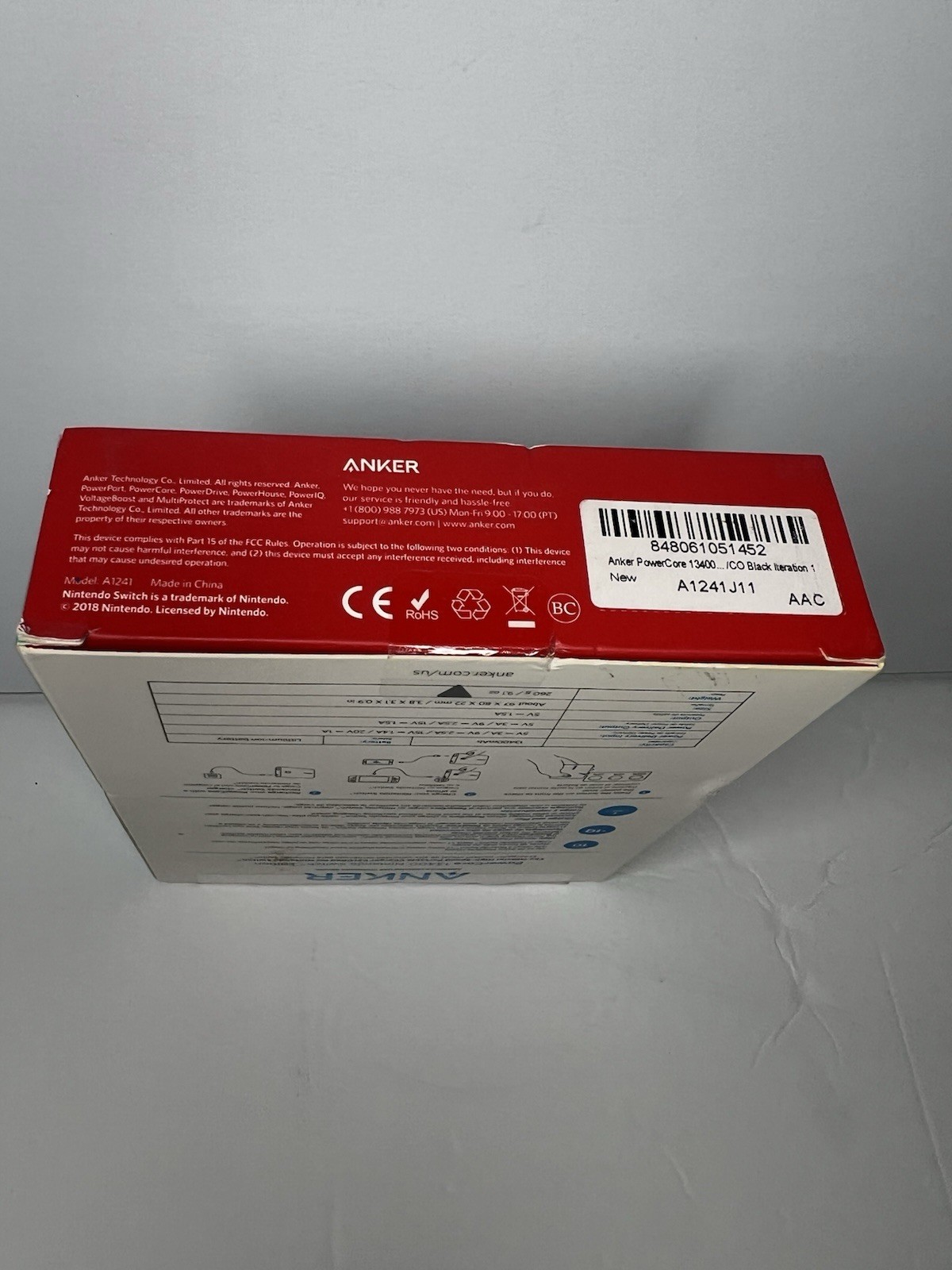 Anker PowerCore 13400 Nintendo Switch Edition portable charger.