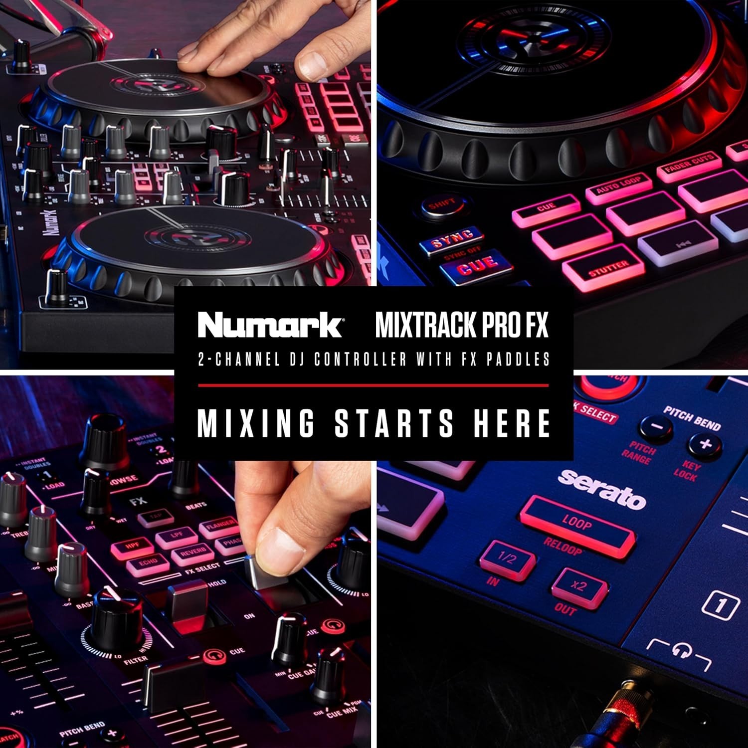 Intuitive Serato DJ Controller with Performance Pads