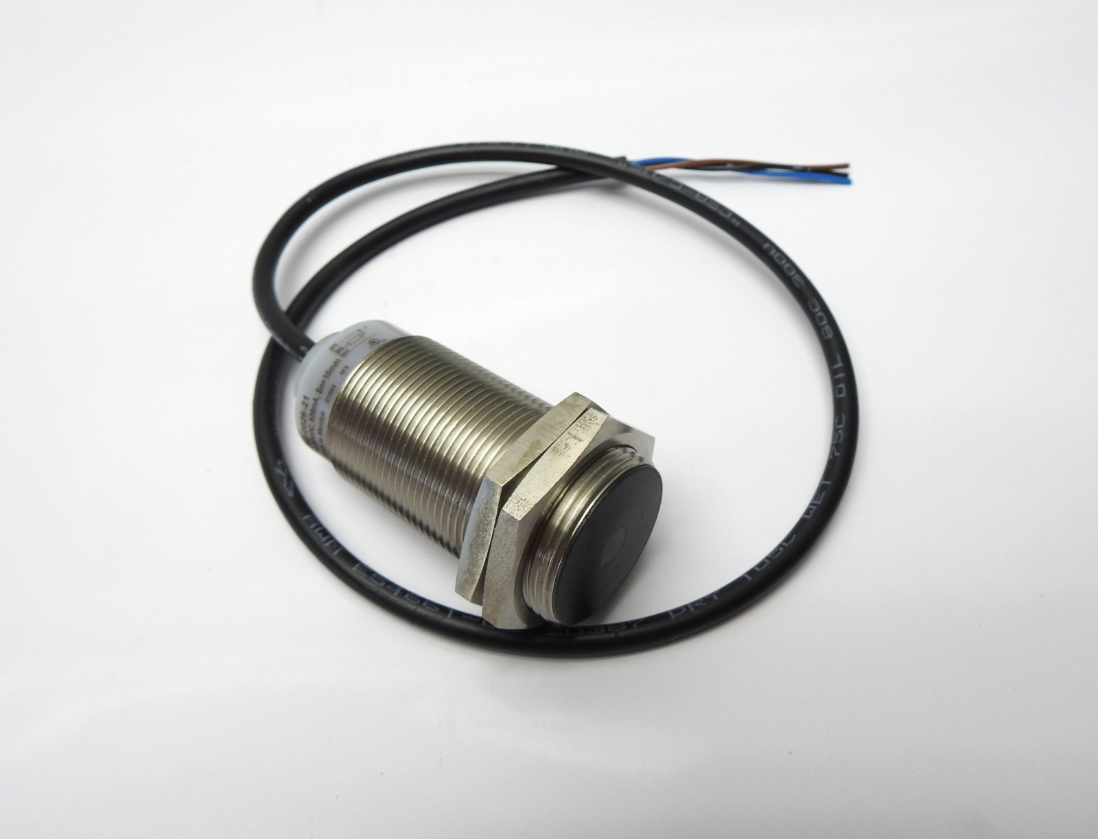 Tubular Inductive Proximity Sensor Replaces E57LAL30T110 (500mA NPN, 21" Cable)