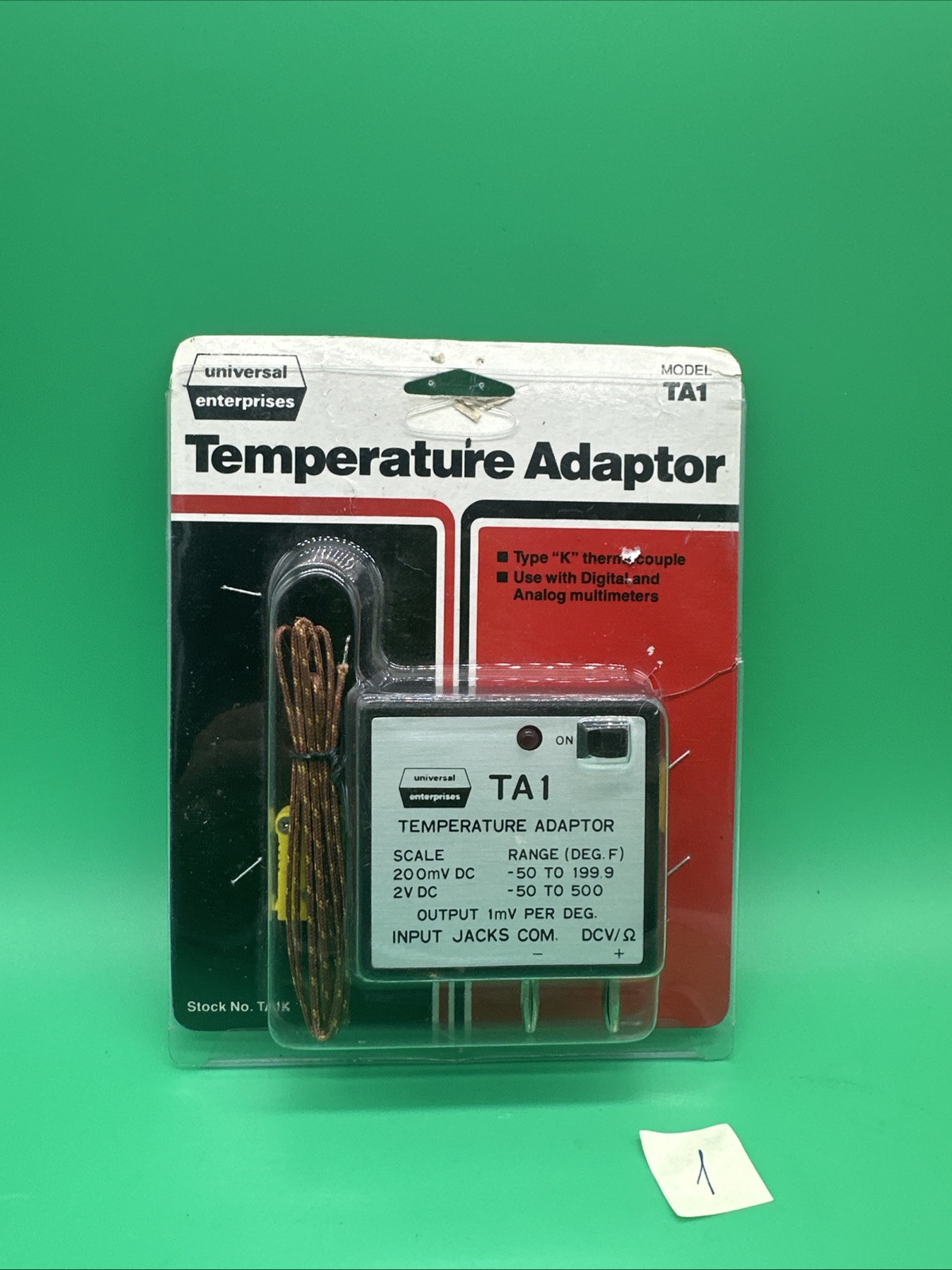 Temperature Adaptor TA1 - TA1K Universal Enterprises New Old Stock Made In Korea