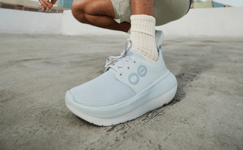 OOFOS OOmy Stride White Glacier Walking Shoes Sneakers Mens Sizes M8-M14 NEW