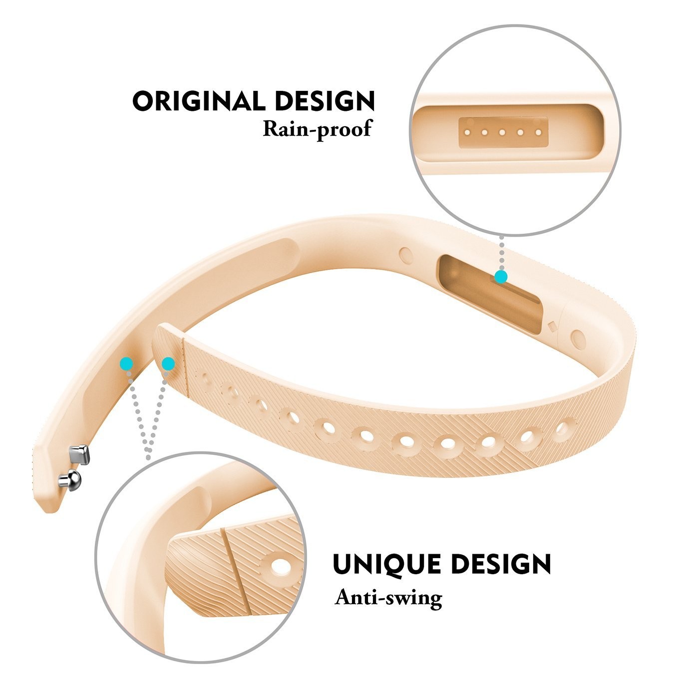 Compatible with Flex 2 band, Adjustable Replacement for Flex 2 Accessory Sili...