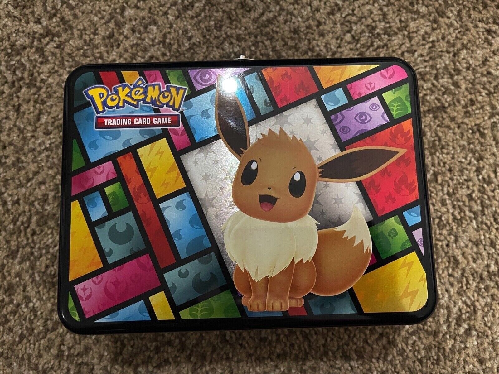 Pokemon TCG Treasure Chest 2021 Eevee Lunchbox No Card Packs See Description