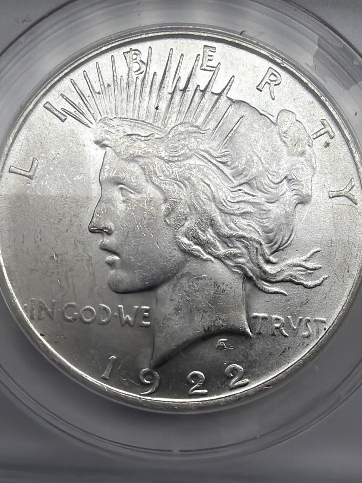 1922 D PEACE DOLLAR ANACS MS63 -VAM 2 90% Silver
