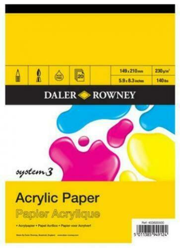 Daler-Rowney System 3 Acrylic Pad 230gsm - 20 sheets - A3