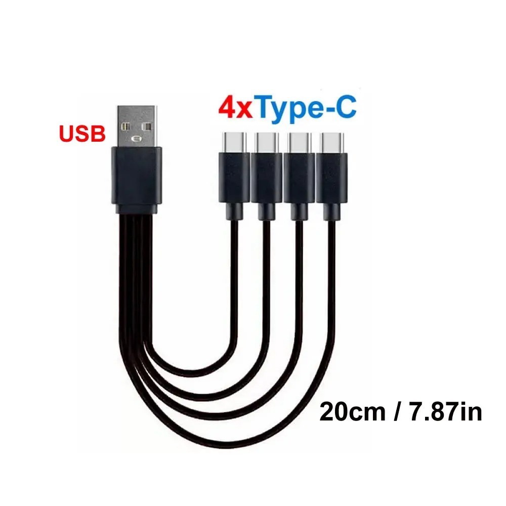 4 in 1 USB A to USB C Multi Charging Cable Micro USB Type C Splitter 5V