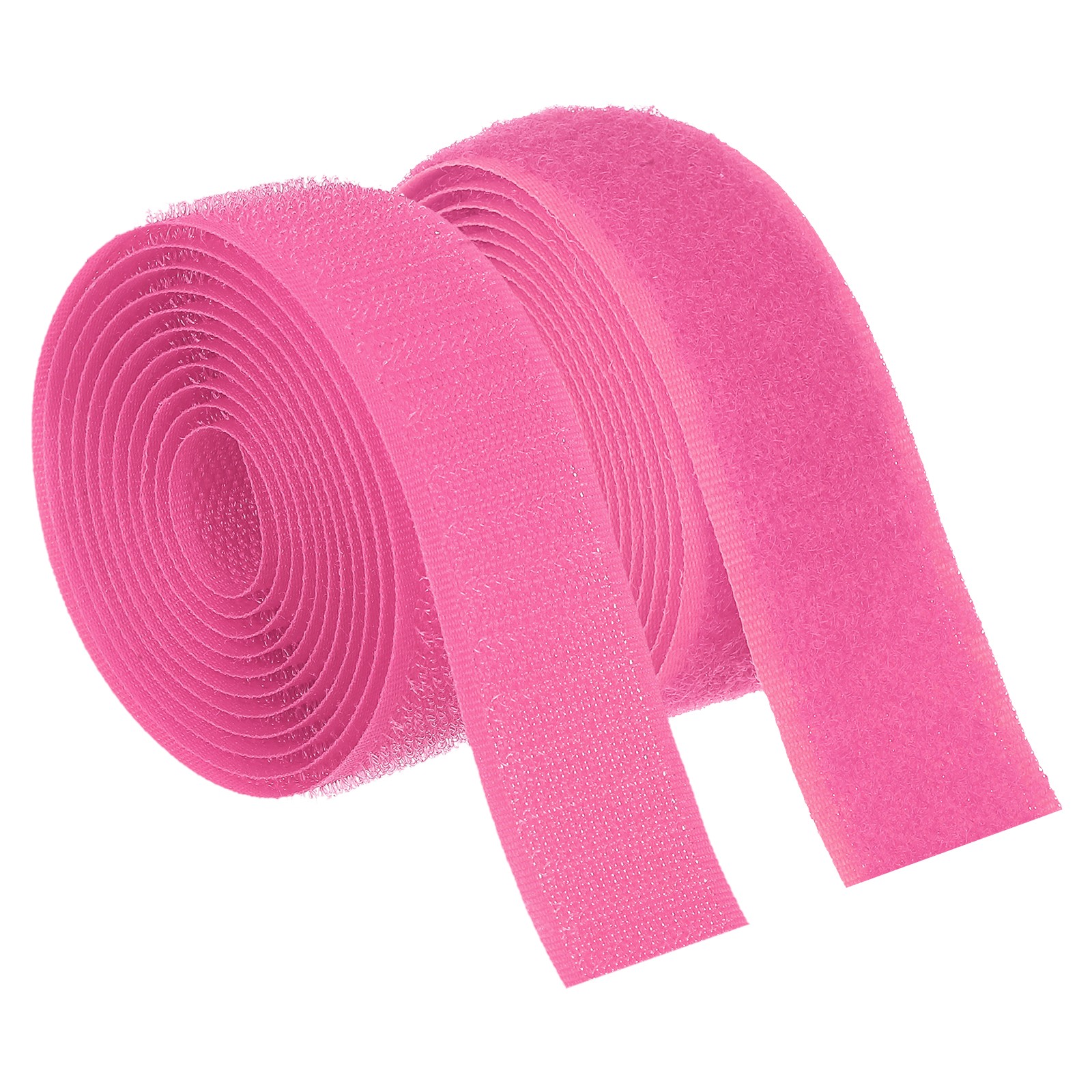 1.5 Yard 1 Inch(25mm) Width Sew on Hook and Loop Strips Non-Adhesive, Rose Red