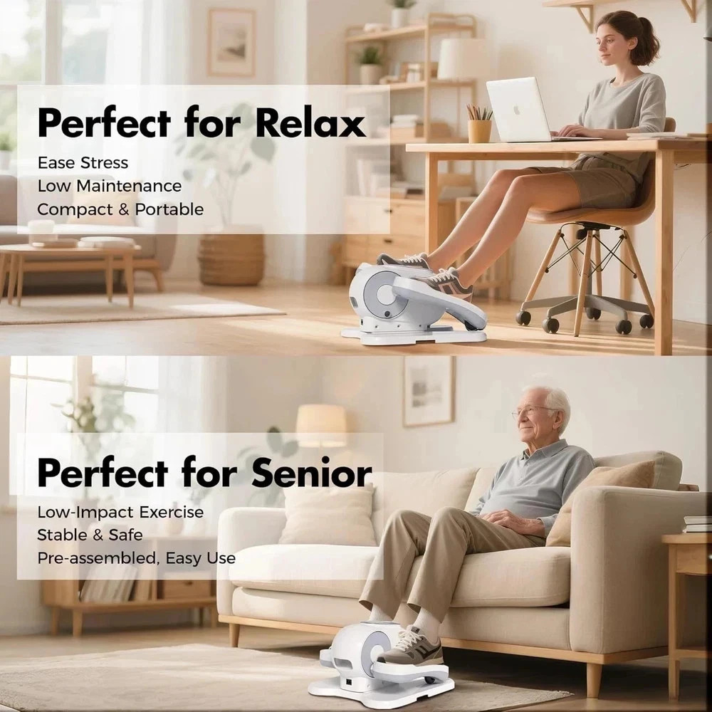 Ellipse Leg Exerciser as Seen on TV, Under Desk Elliptical Machine, Seated Ex