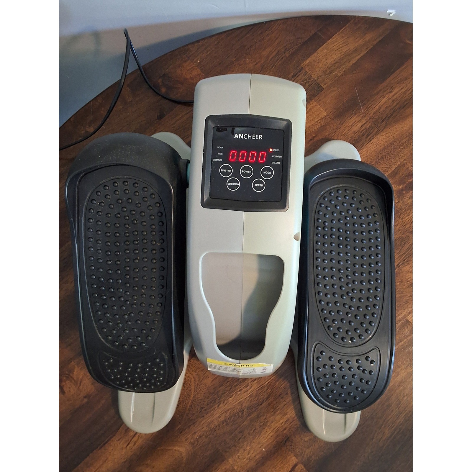 ANCHEER Under Desk Elliptical Machine Electric Pedal Exerciser Silver Black