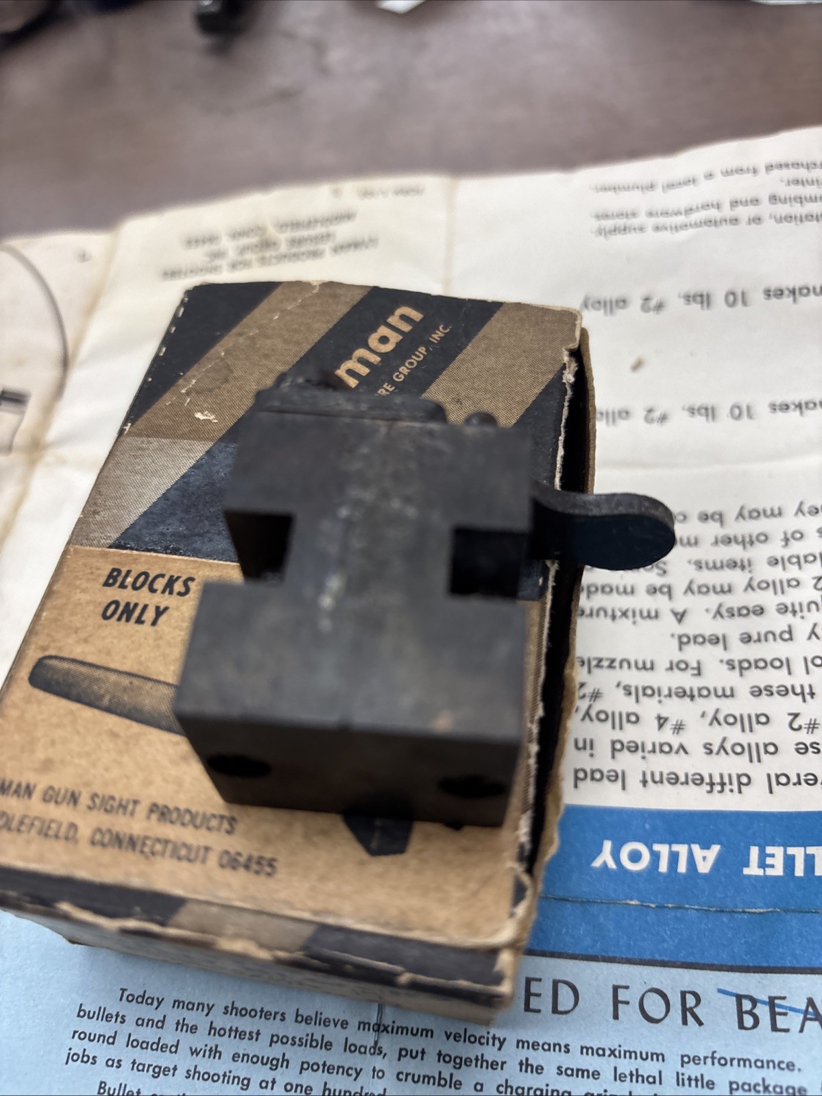 Lyman Bullet Mould Blocks Single Cavity 375/942 (B-25)