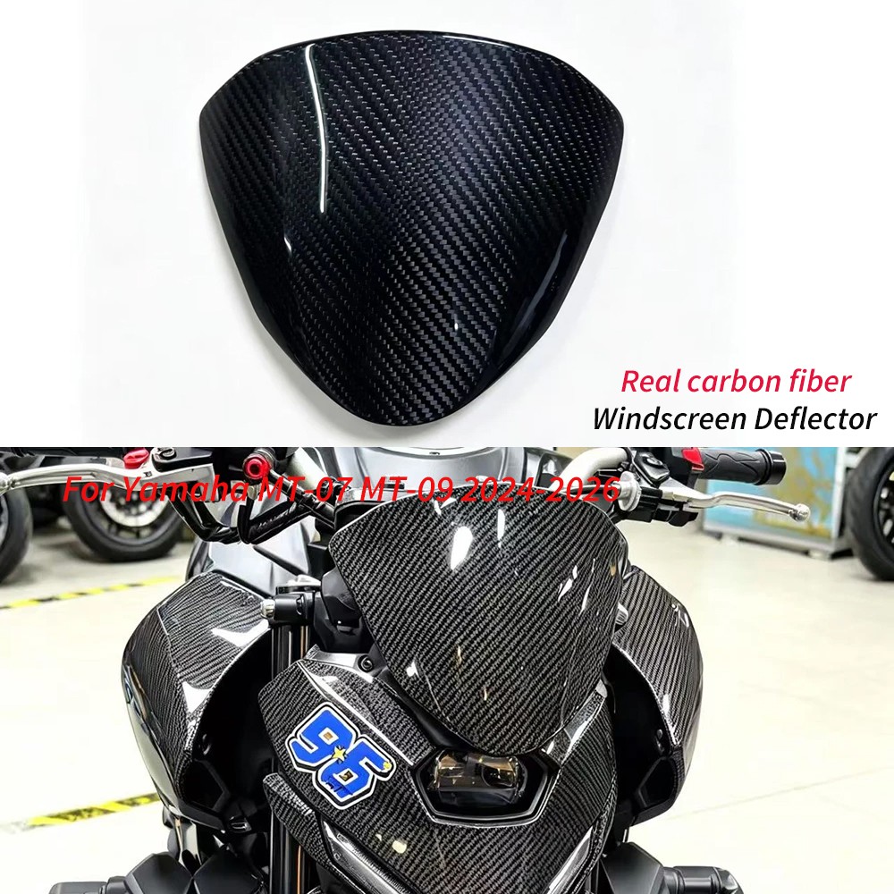 Carbon Fiber Windscreen Deflector Extension For Yamaha MT-07 MT-09 2024-2026