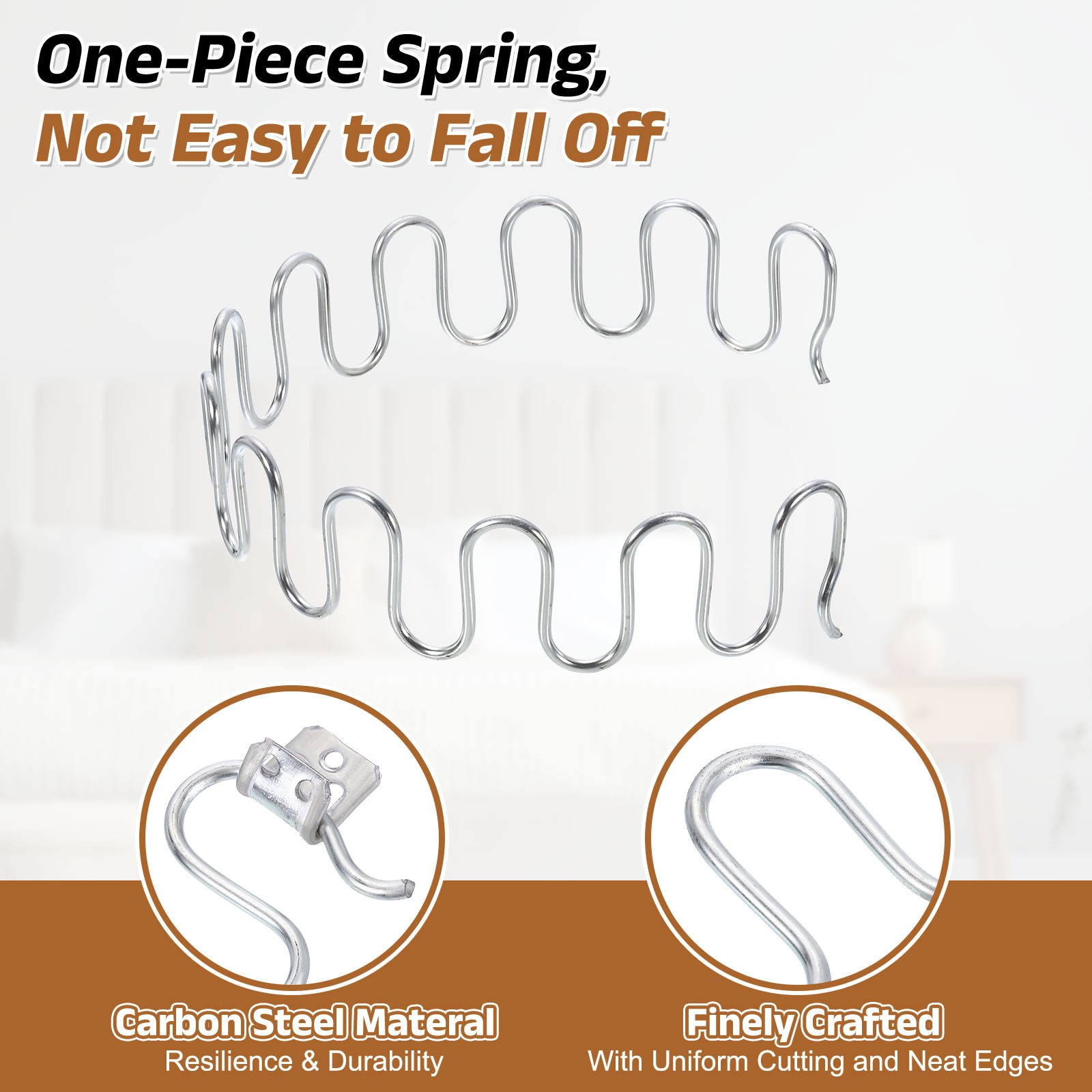 19.7" Upholstery Spring Replacement Kit, Sagging Cushions Repair Kit Silver