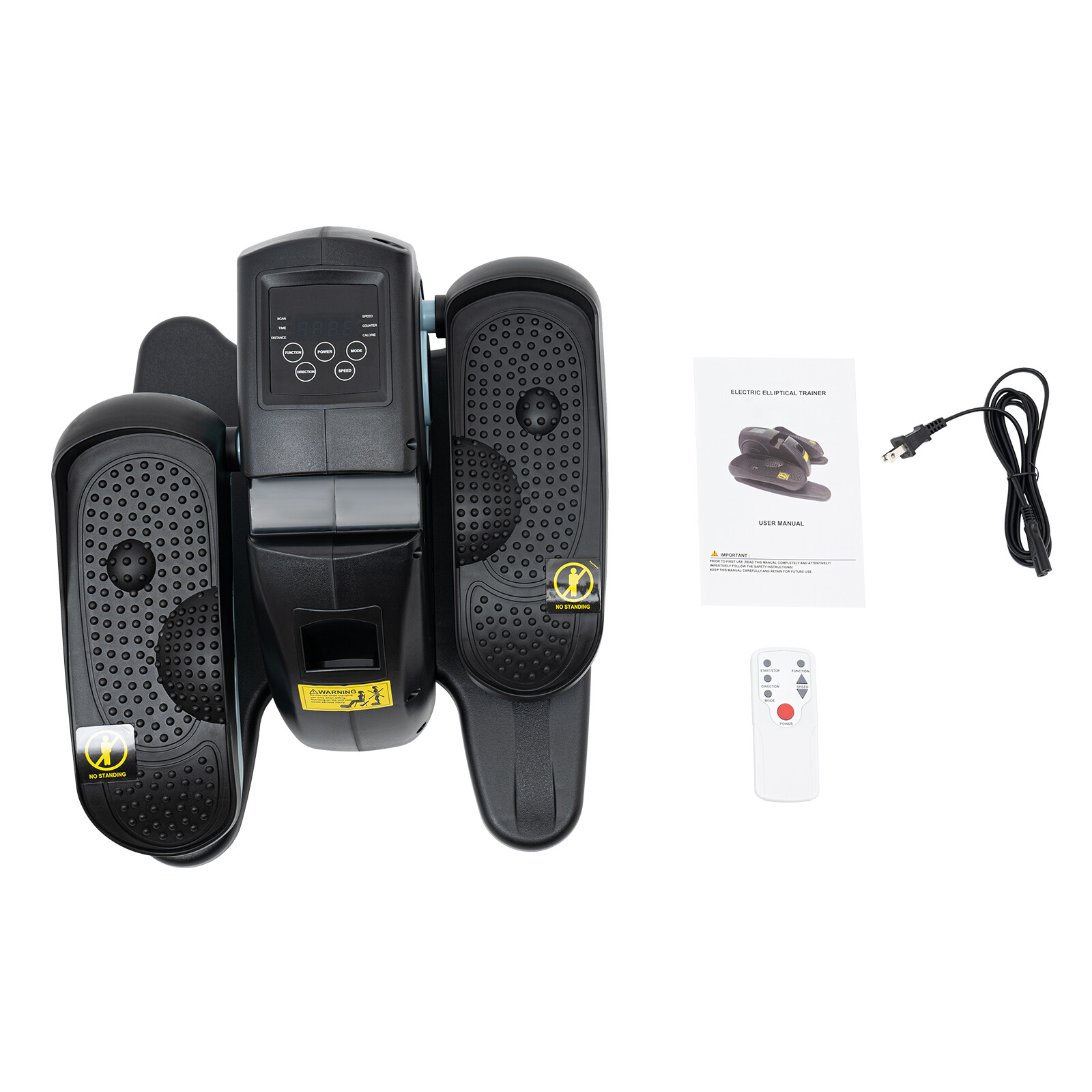 Motorized Under-Desk Elliptical Trainer With Remote & LCD Display Blue