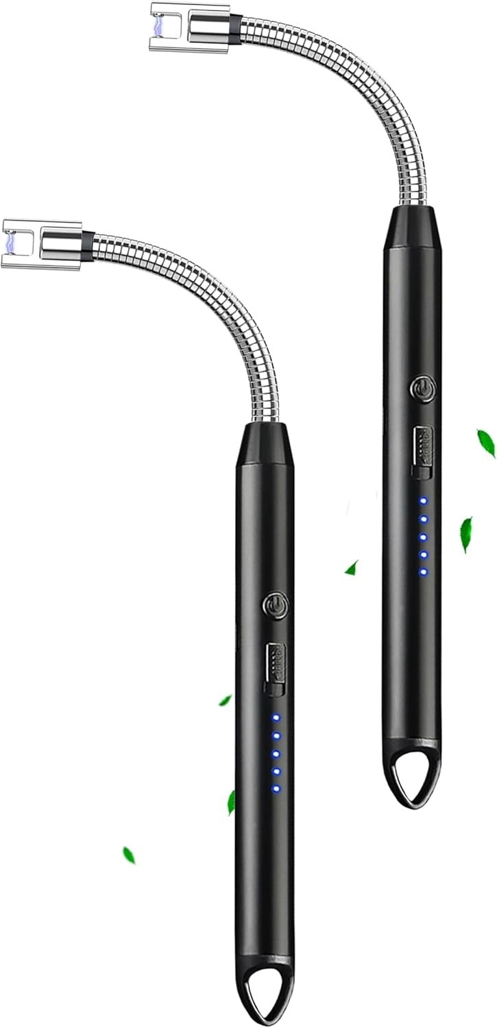 2 Pack Rechargeable Electric Candle Lighters - USB Plasma Arc Lighter Flexible