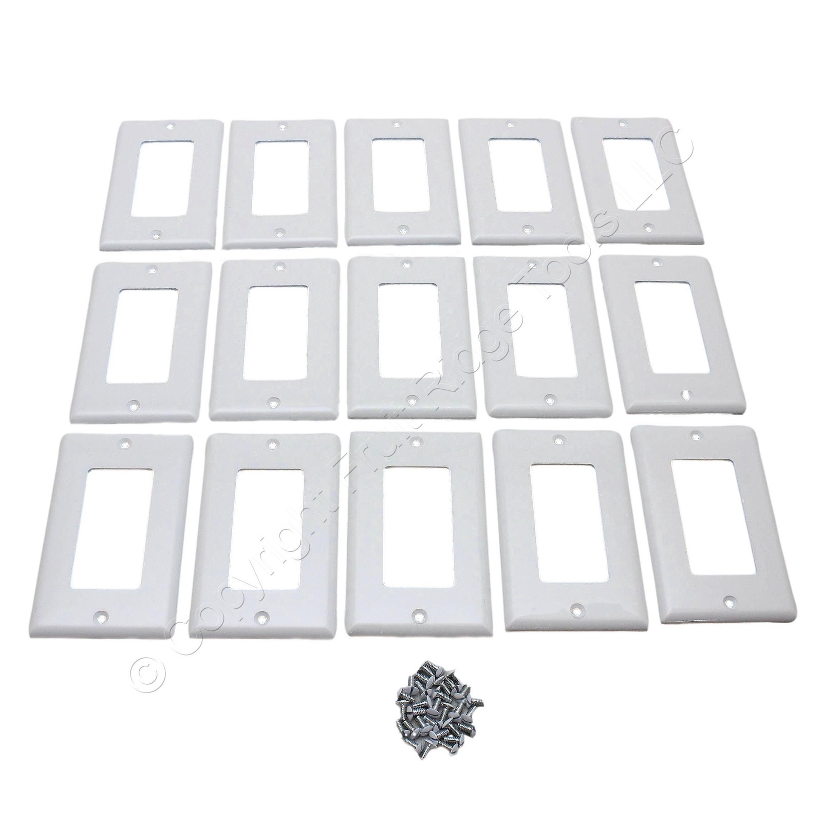 Eaton 5151W White 1-Gang Unbreakable Decorator Standard Wallplate Cover 15pcs