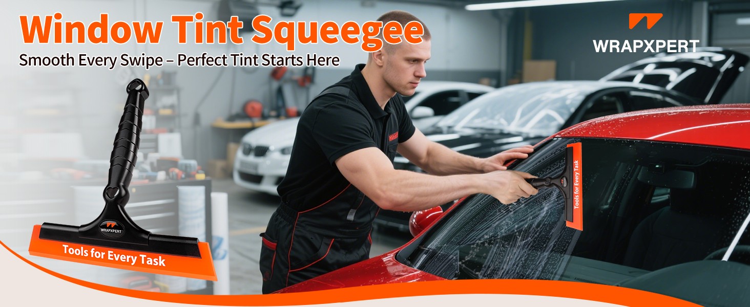 Window Tint Squeegee 8.3-Inch Silicone Squeegee for Car Windows, Window Tint