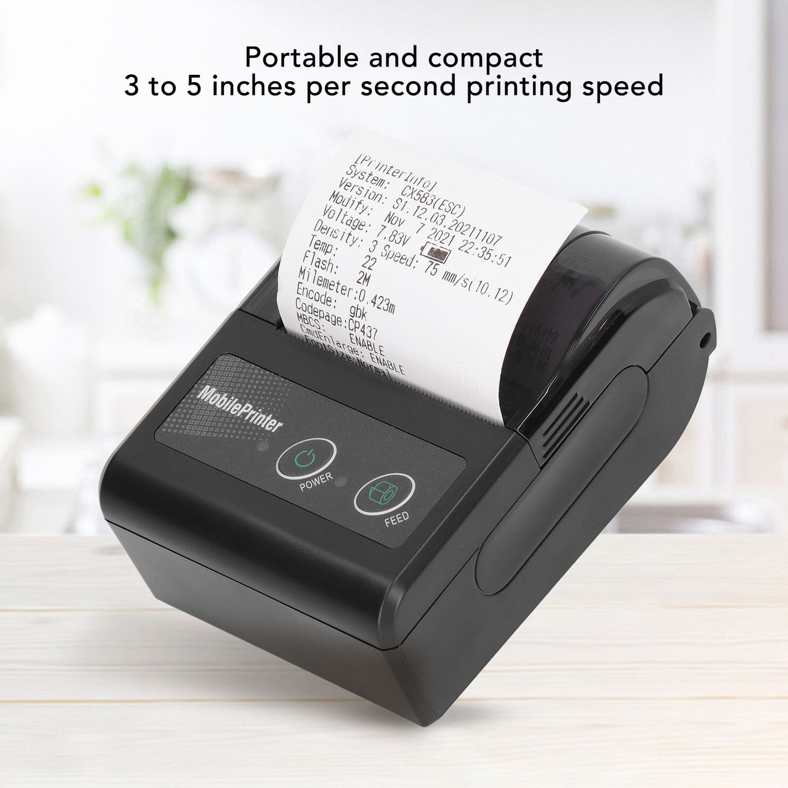 Portable Bluetooth Receipt Printer For Outdoor Working Environment Excellent