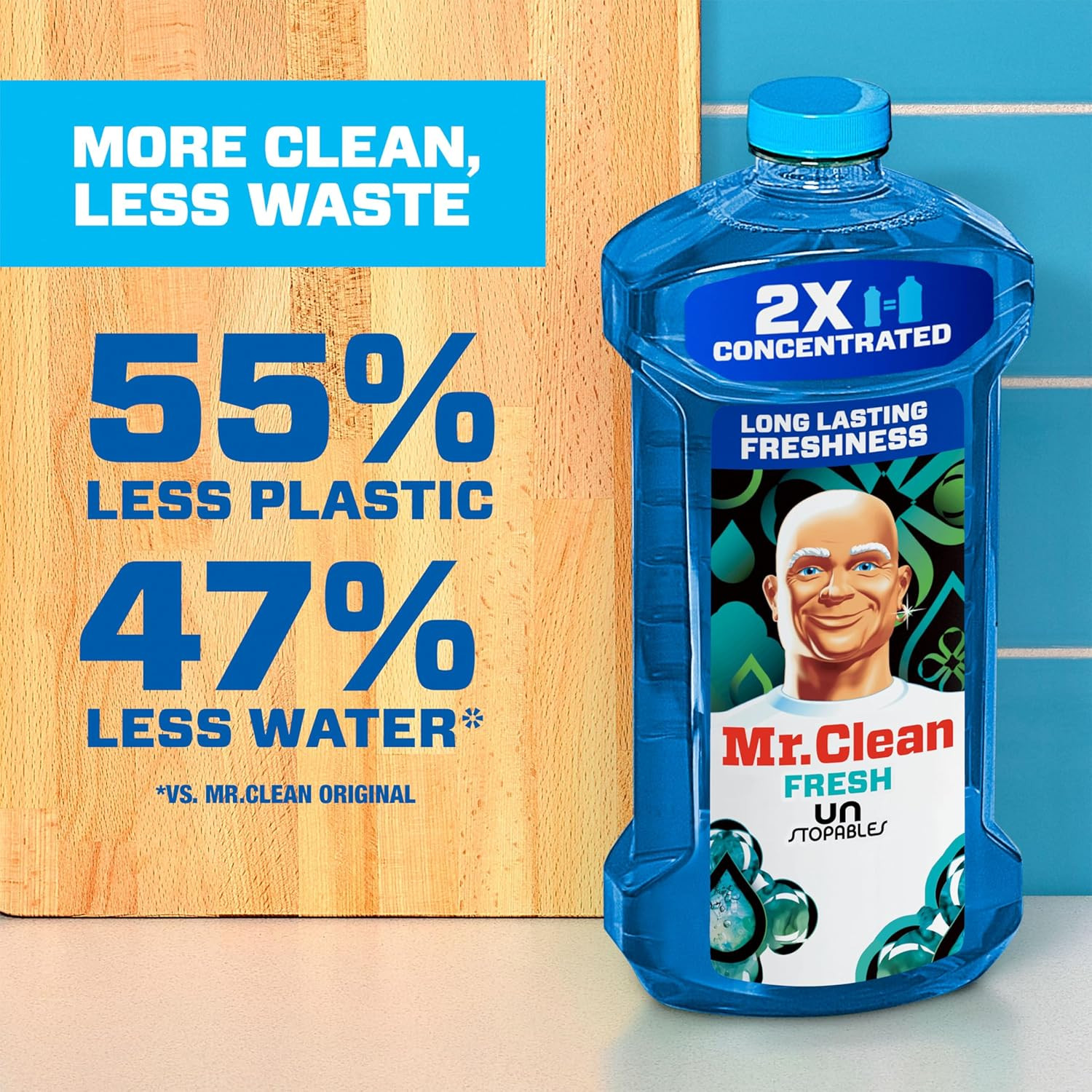 2X Concentrated Multi Surface Cleaner with Unstopables Fresh Scent 41 Fl Oz