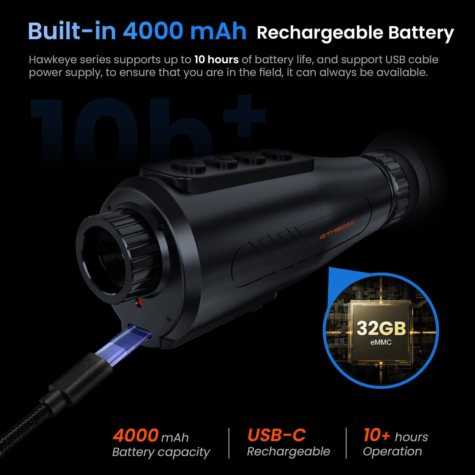 Thermal Monocular AI 384x288 Thermal Imaging Monocular 12um 15mm 60Hz WiFi 5Mode