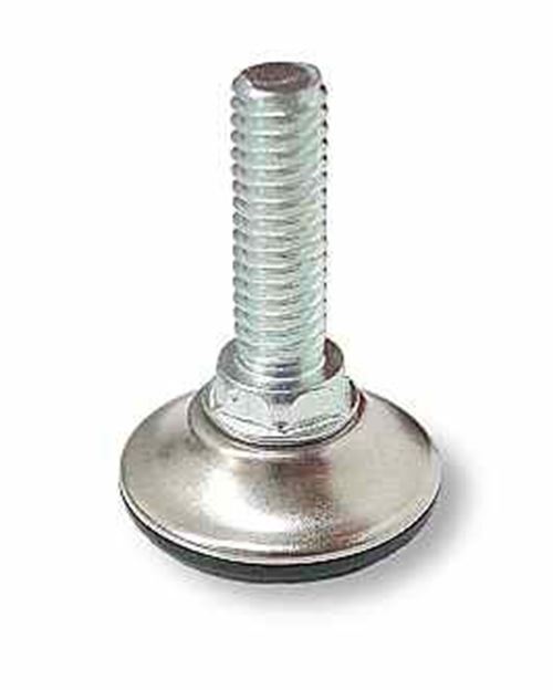Adjustable Floor Glide 5/16-18 - Black Nylon & Nickel Shell 1 1/2" G24-C784