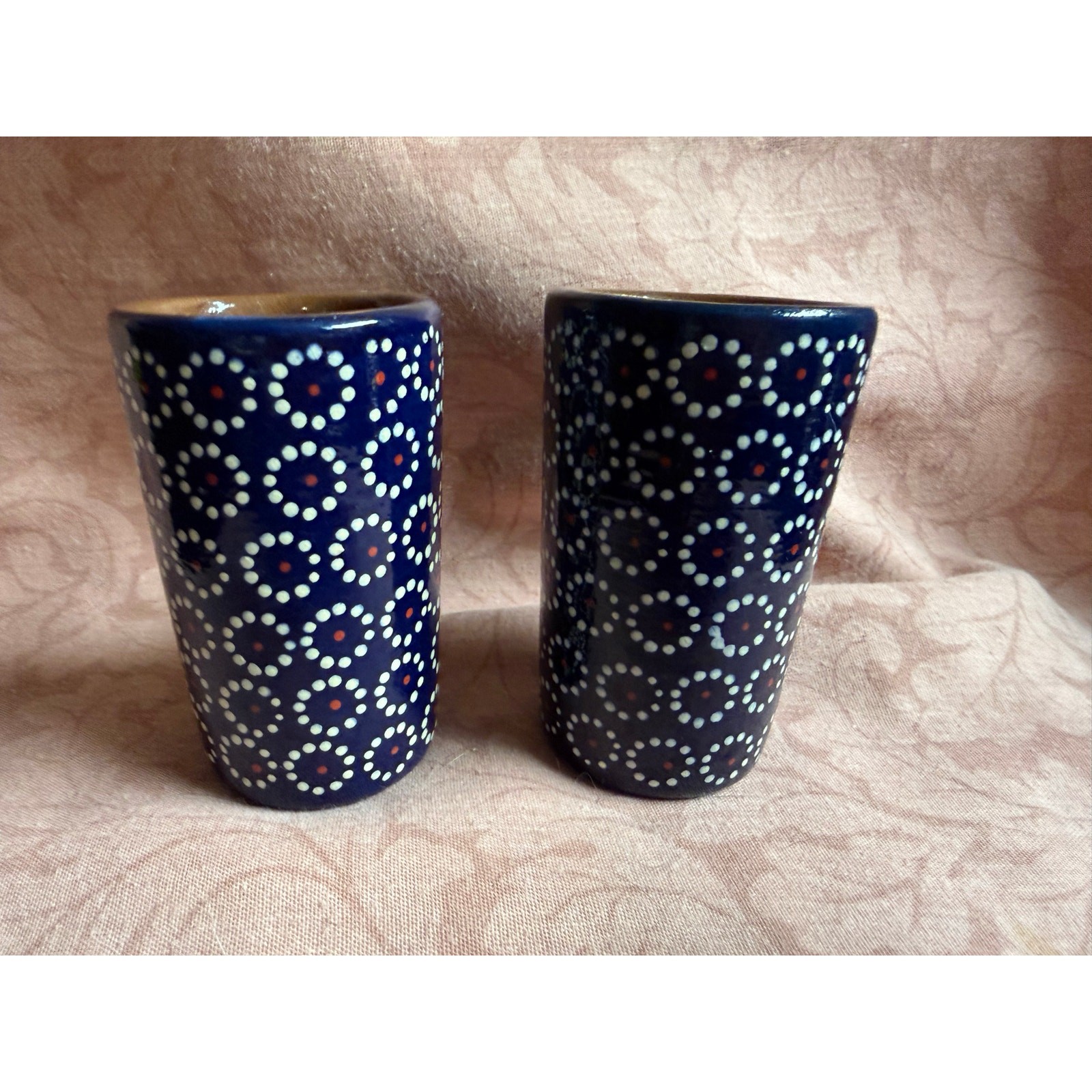 Handmade Clay Tequila Cups Shot Glasses- Michoacan Artisan Fernando Arroyo
