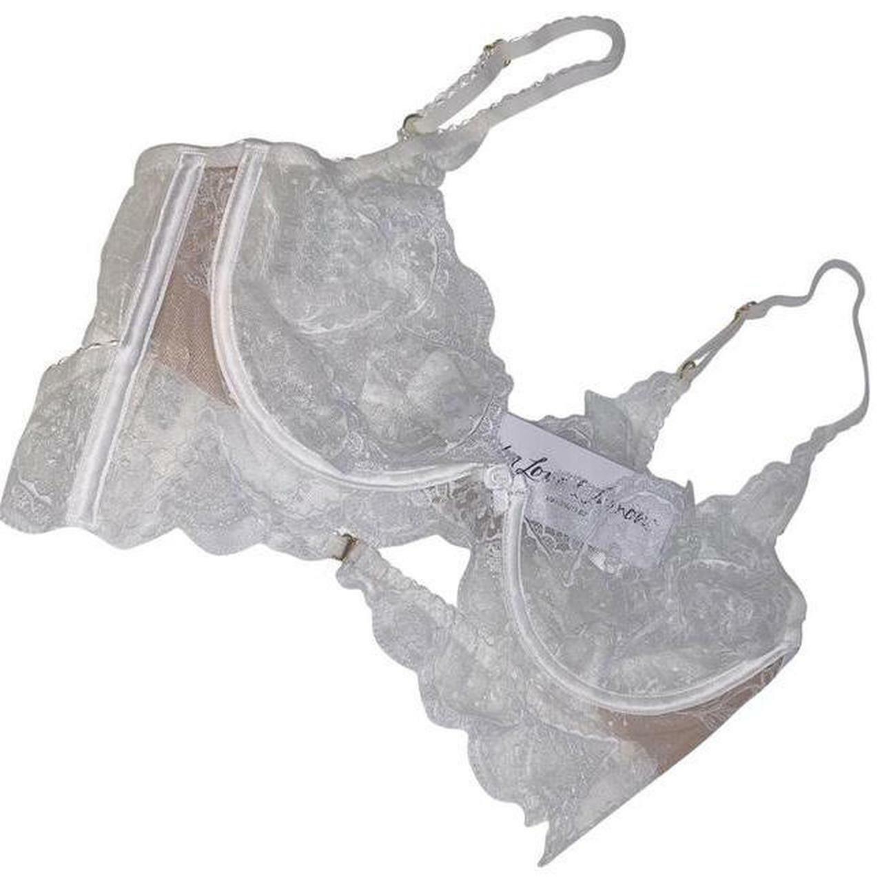For Love & Lemons Forever Bra- Ivory/White Victoria's Secret Bridal Bride XS-L