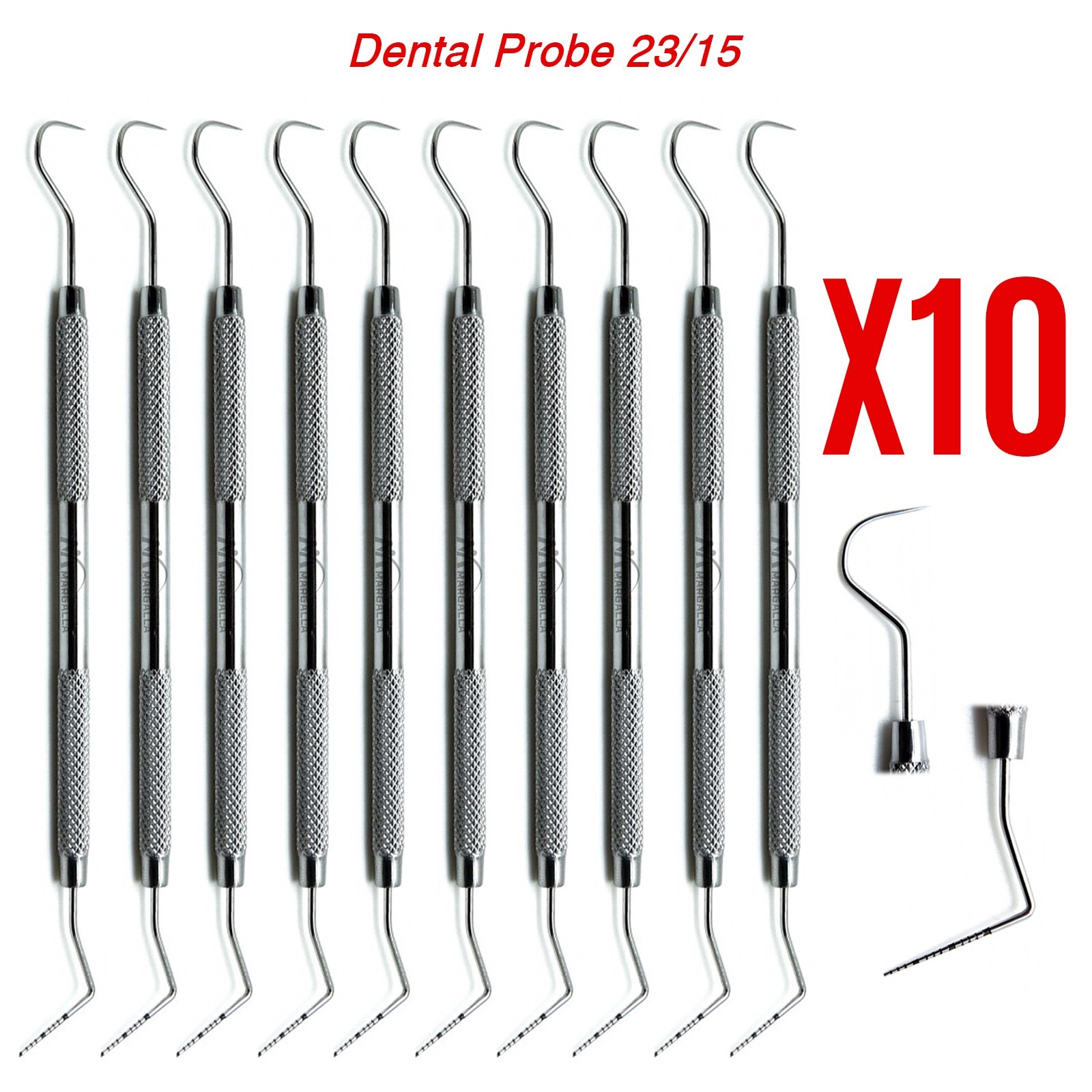 Dental Perio Explorer 23 Probe UNC 15 Color Marking Diagnostic Double Ended Tool