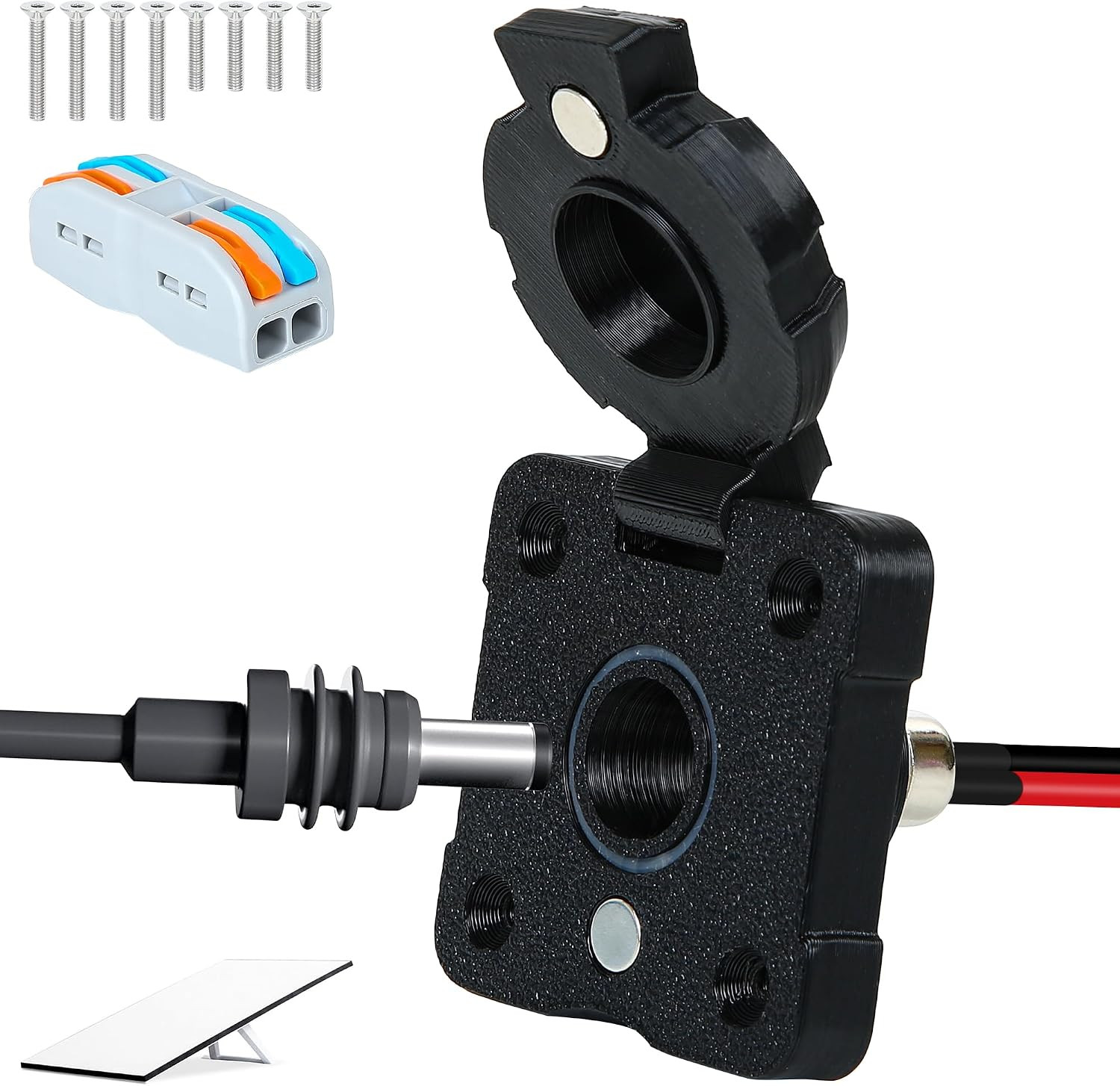 RV Waterproof Cable Pass through Panel Mount for Starlink Mini, ASA DC 5.5X2.1Mm
