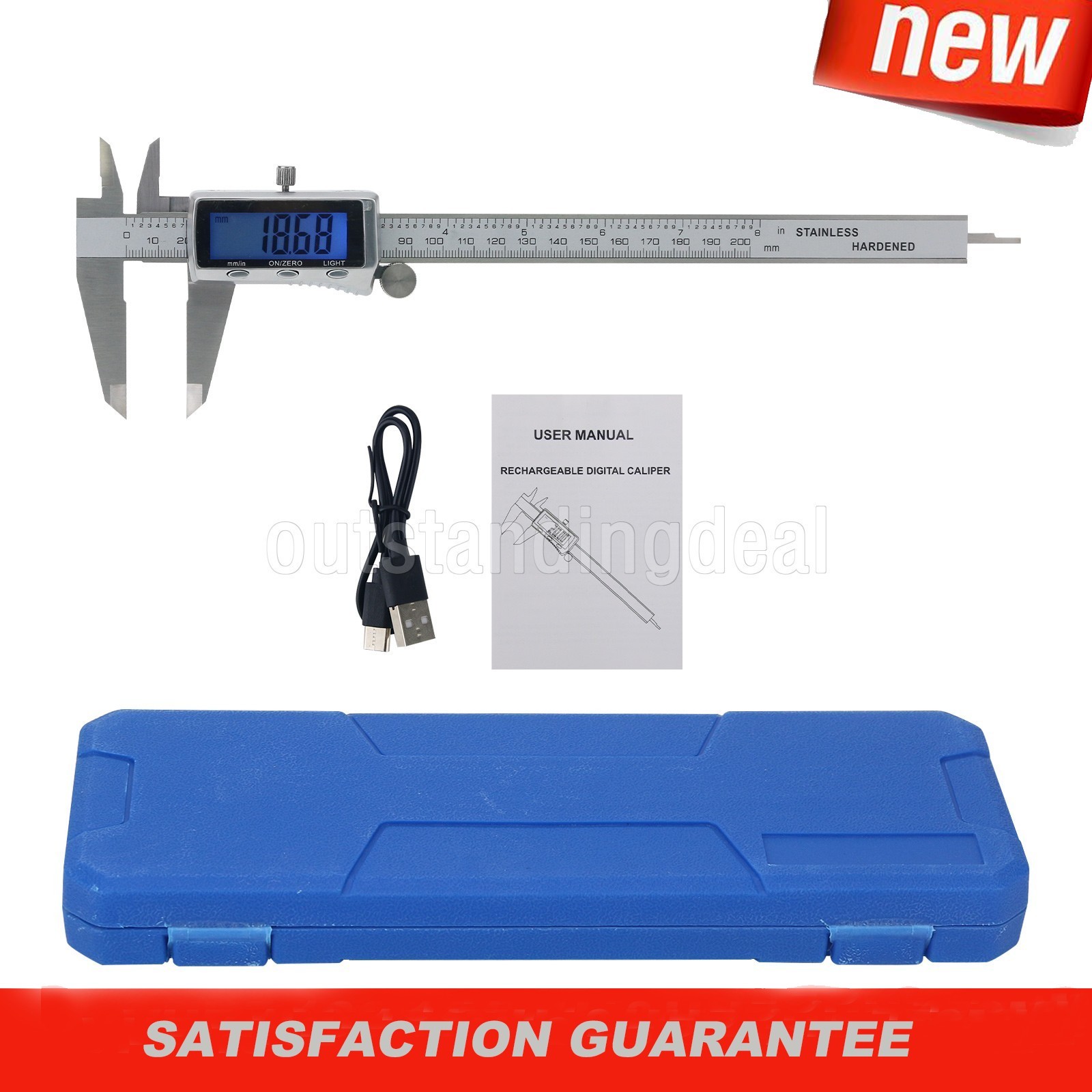 MiYee MY-702-200 0-200mm Digital Vernier Caliper with Back Light Function os67