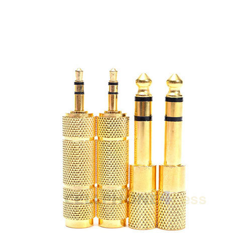 4 pcs Set Adapter Gold-plated Plug Audio Mini Jack TRS 1/4 6.5 mm to 1/8 inch